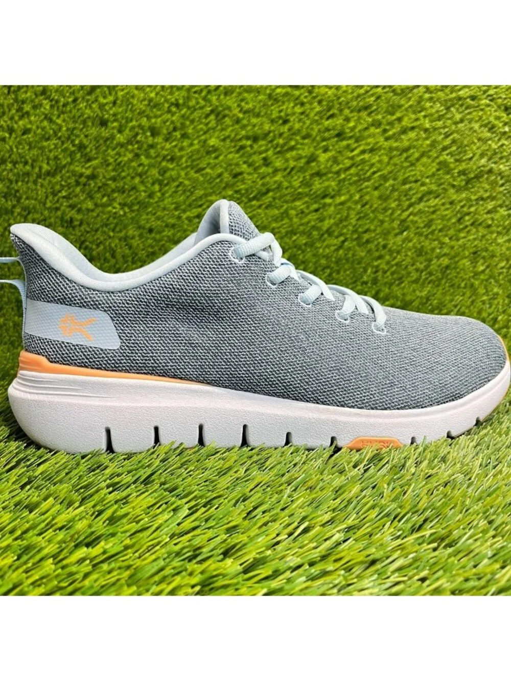 Kuru Flex Via Womens Size 10.5 Blue White Orange Athletic Running Shoes Sneakers